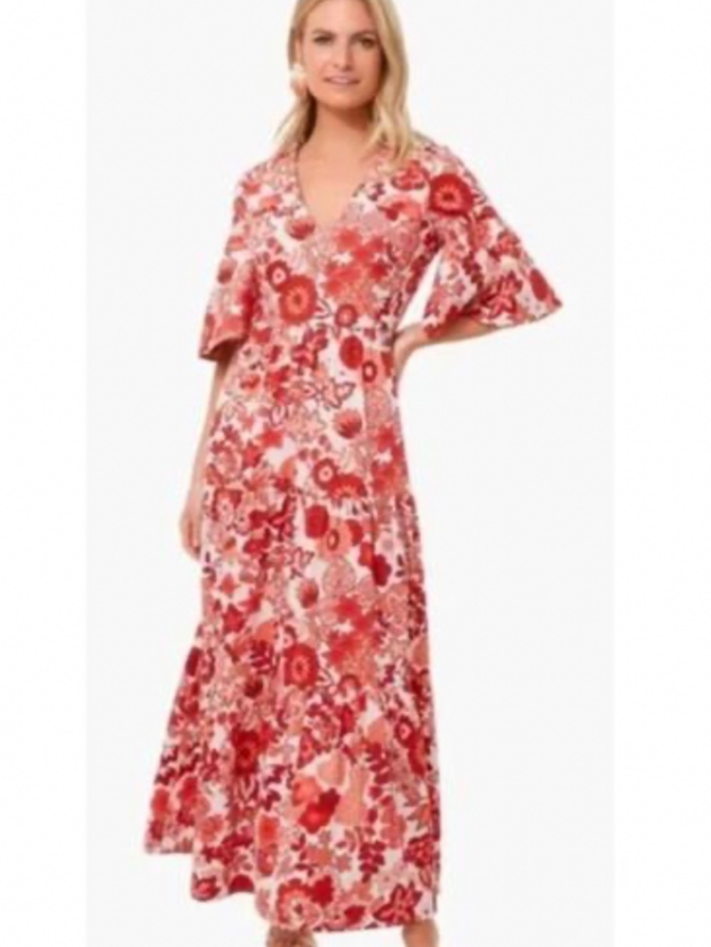NWT Tuckernuck Ginger maxi dress in red floral M